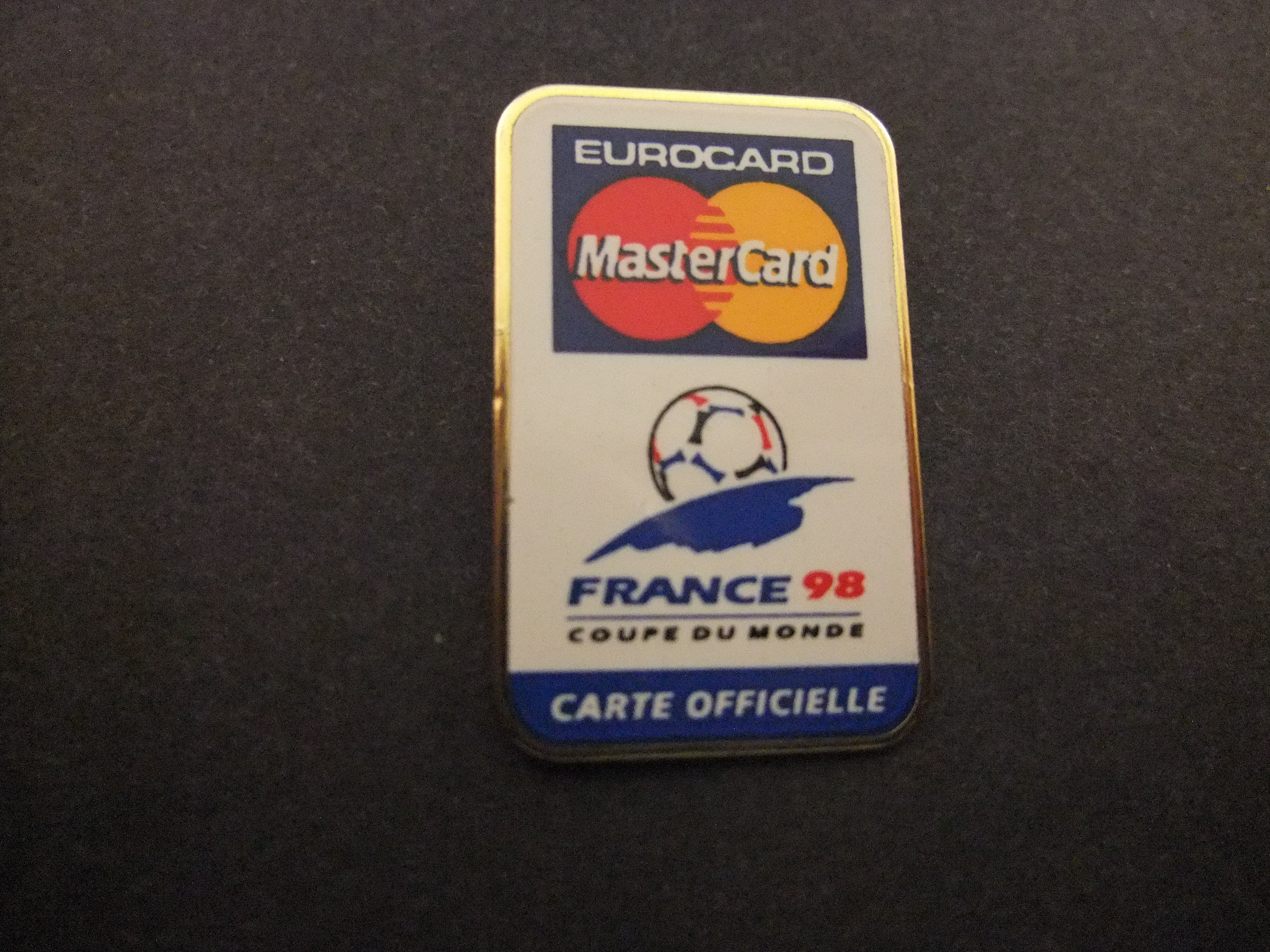 WK voetbal 1998 Frankrijk sponsor Eurocard-Mastercard